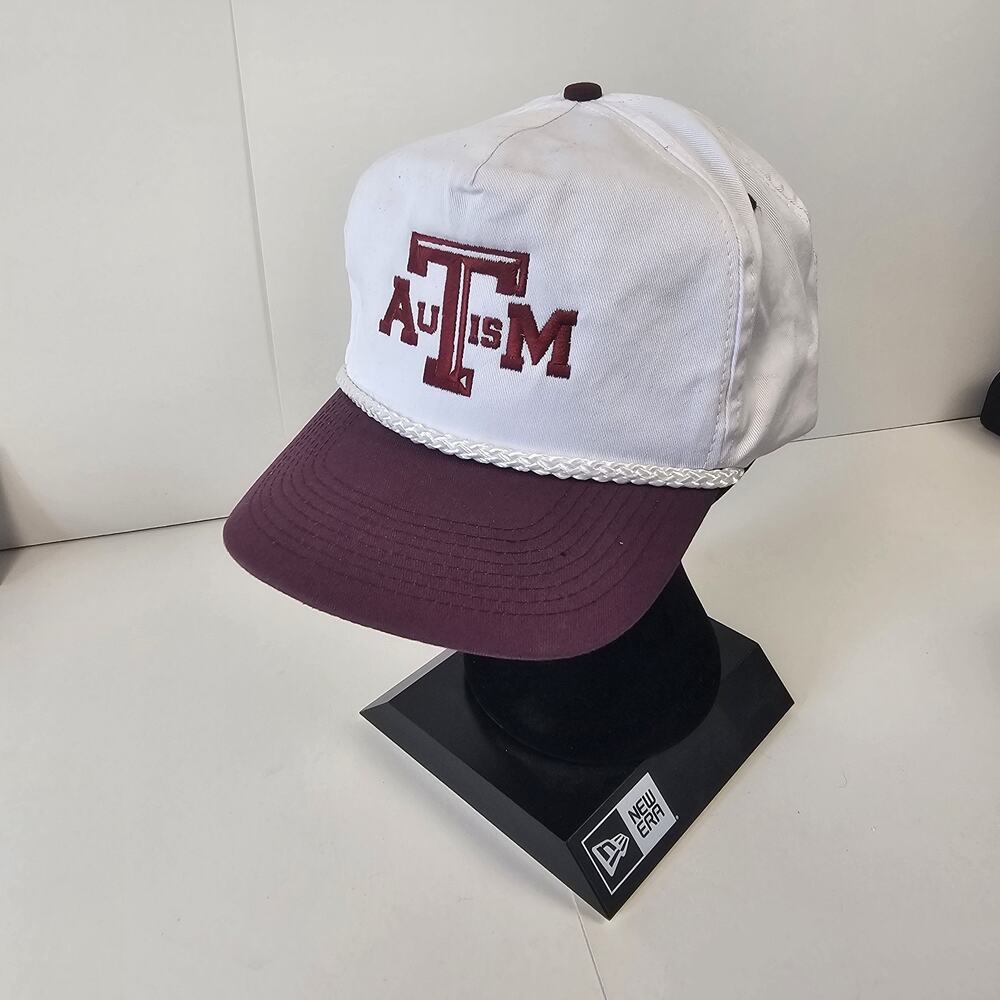 Funny AUTISM TEXAS A&M University College Station AGGIES Stadium Snap Hat Prank